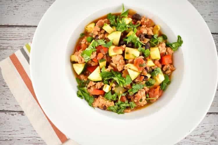 Courgettes au boeuf à la mexicaine