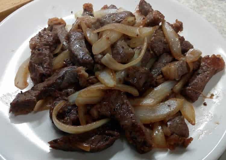 Emincé de boeuf aux oignons au cookeo