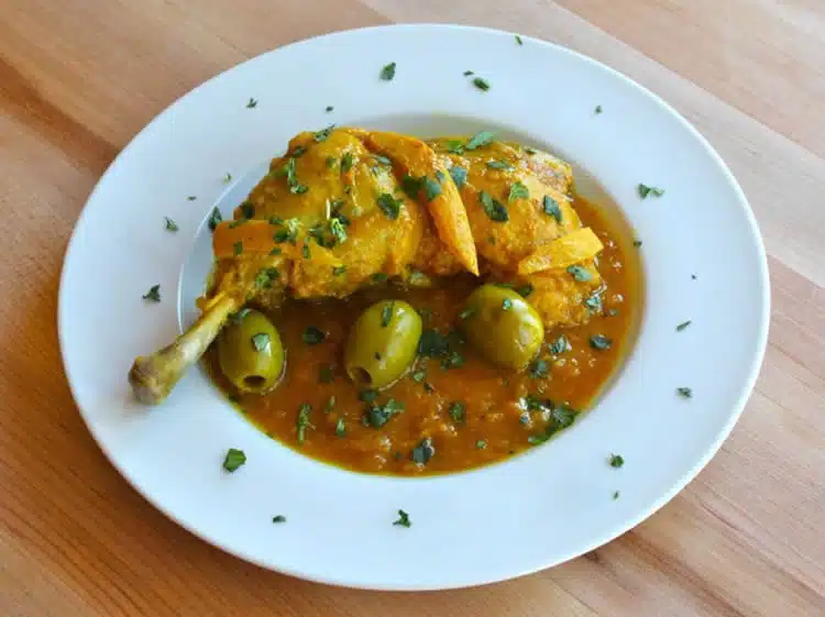 Poulet aux olives à la marocaine au cookeo