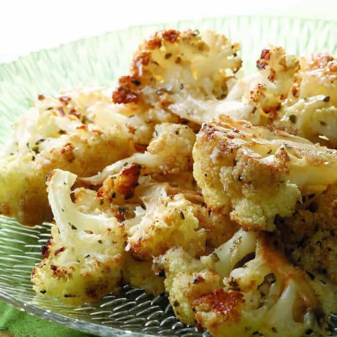 Chou-fleur au parmesan au four