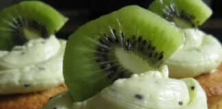 Cupcakes au glaçage kiwi