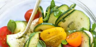 Salade courgettes et tomates W Watchers