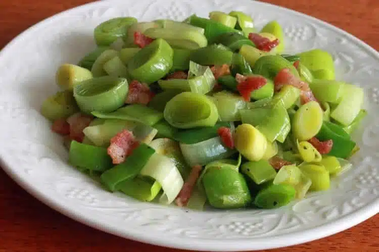 Salade de poireaux et bacon