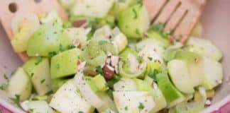 Salade de poireaux et pomme W Watchers