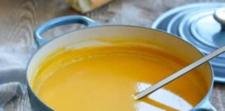 Soupe de patates douces et courge