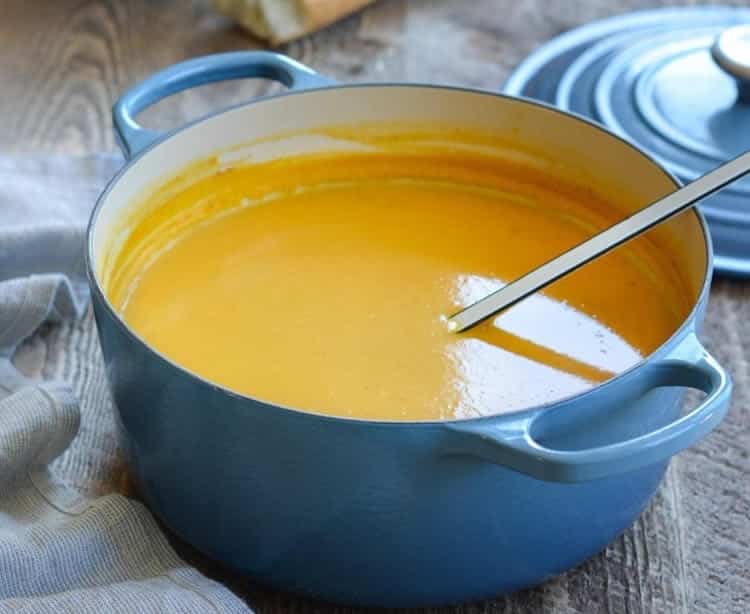 Soupe de patates douces et courge