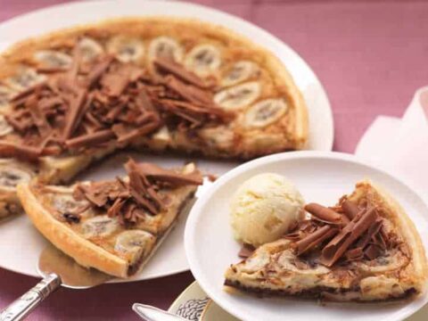 Tarte banane et chocolat W.Watchers