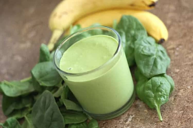 Jus detox bananes épinards
