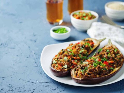 Aubergines farcies viande hachée