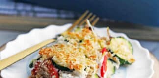 Crumble de courgettes au fromage