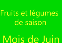 Fruits et légumes de saison - Mois de Juin