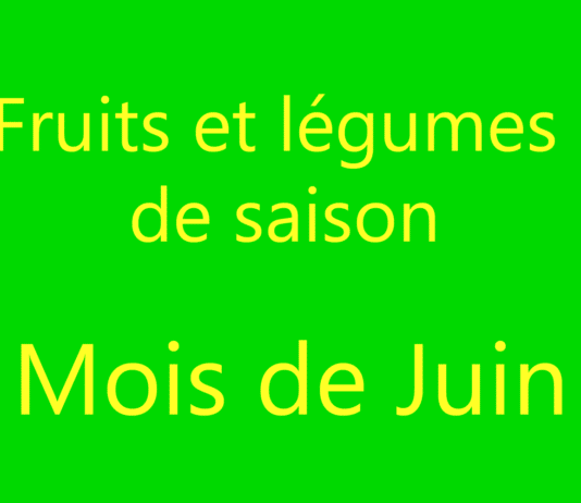 Fruits et légumes de saison - Mois de Juin