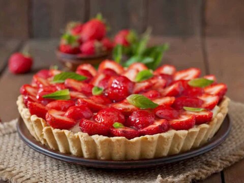 Tarte aux fraises et crème pâtissière au thermomix