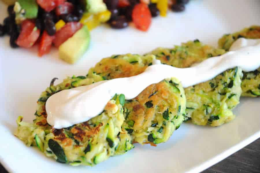 Courgettes au four à la crème végétalienne