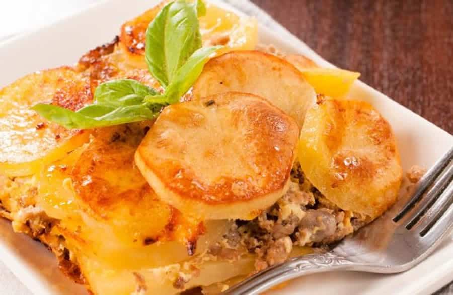 Gratin pommes de terre et viande hachée