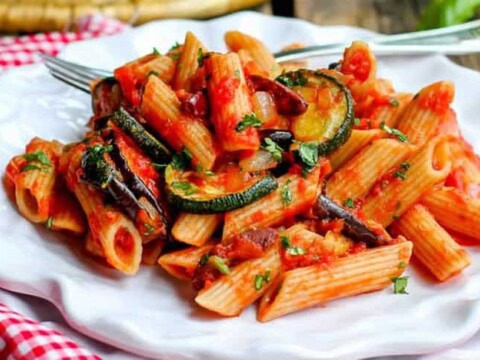 Pâtes aux aubergines