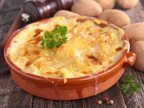 Pommes de terre à la crème au four