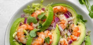 Salade avocat aux crevettes