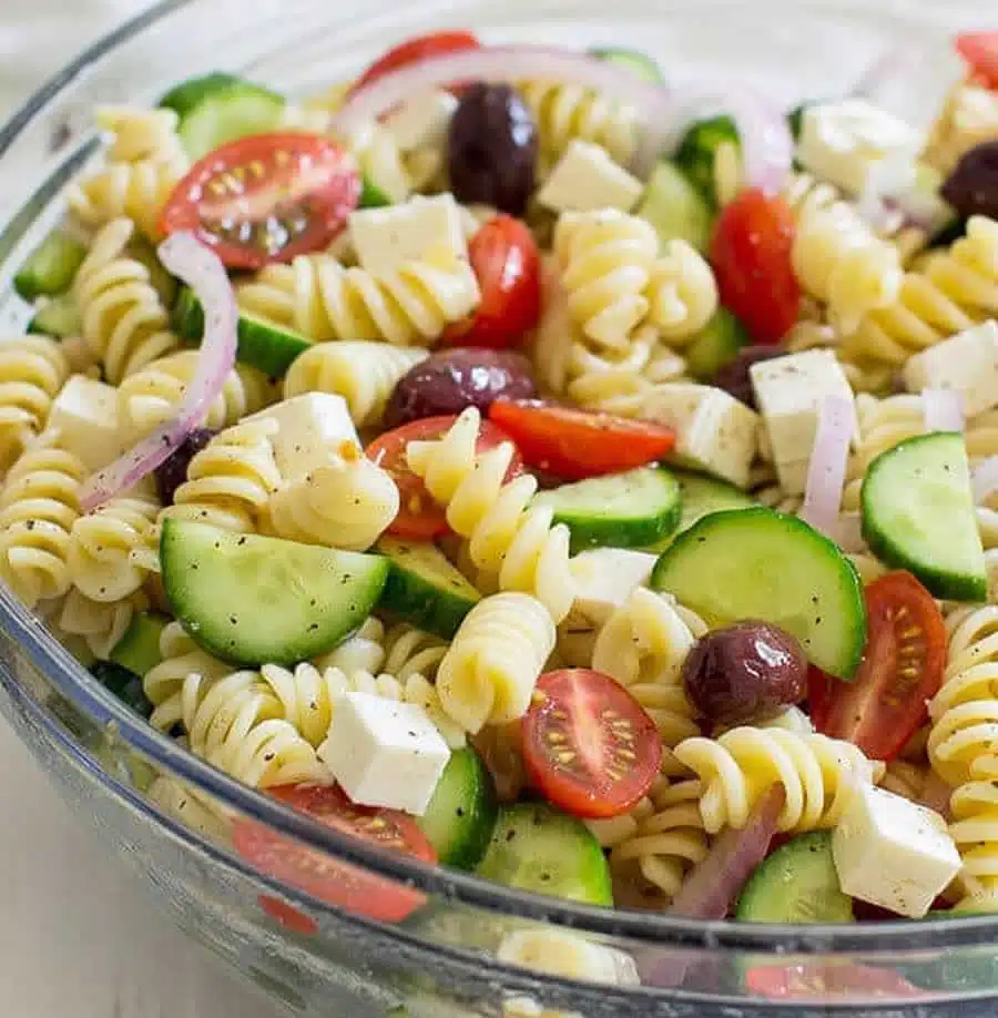 Salade de pâtes au fromage feta