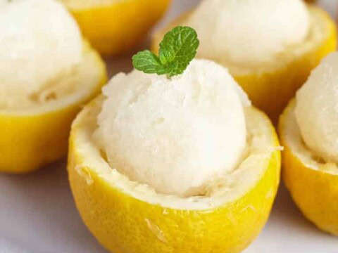 Sorbet au citron sans sorbetière