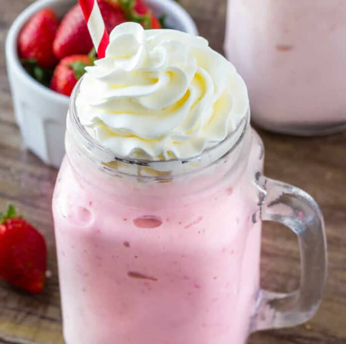 milk-shake à la fraise au thermomix