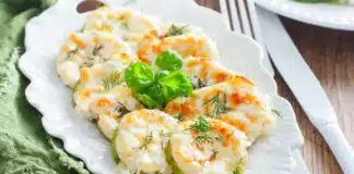 Rondelles de courgettes au fromage au four