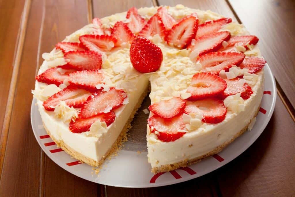Cheesecake aux fraises sans cuisson