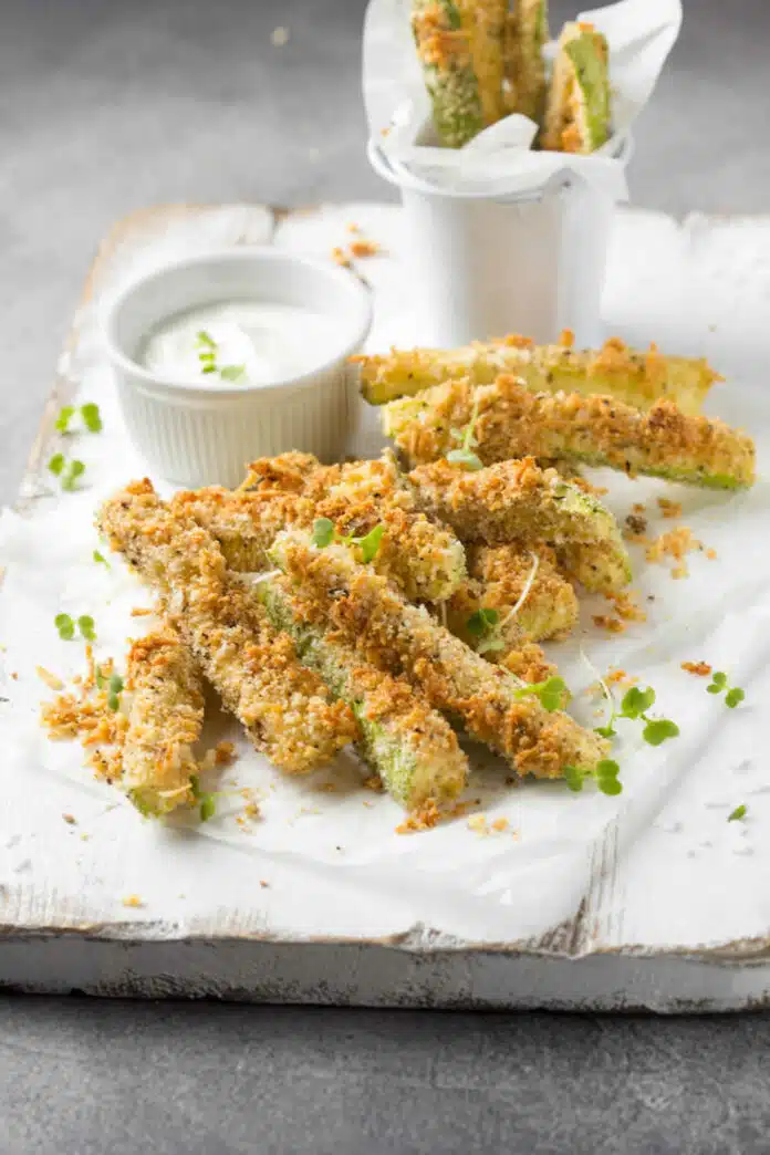 Frites de courgettes au parmesan