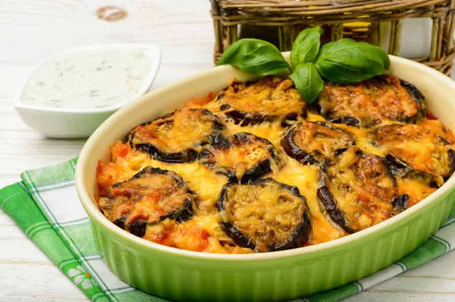 Gratin aubergines italien