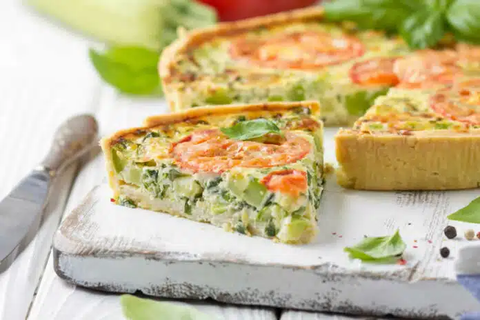 Quiche aux courgettes et tomates