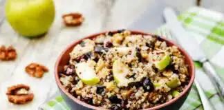 Salade de l’aubergine quinoa et pomme