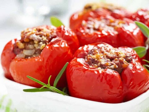 Tomates farcies à la viande hachée