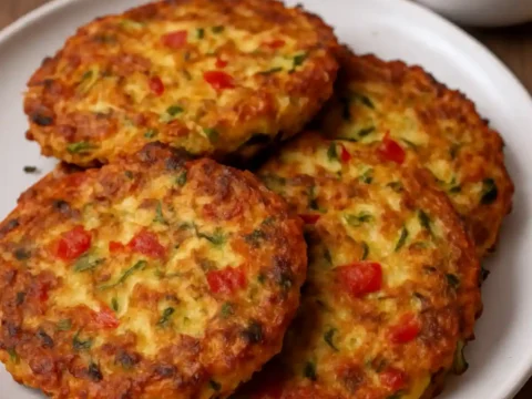 galettes de courgette et poivron