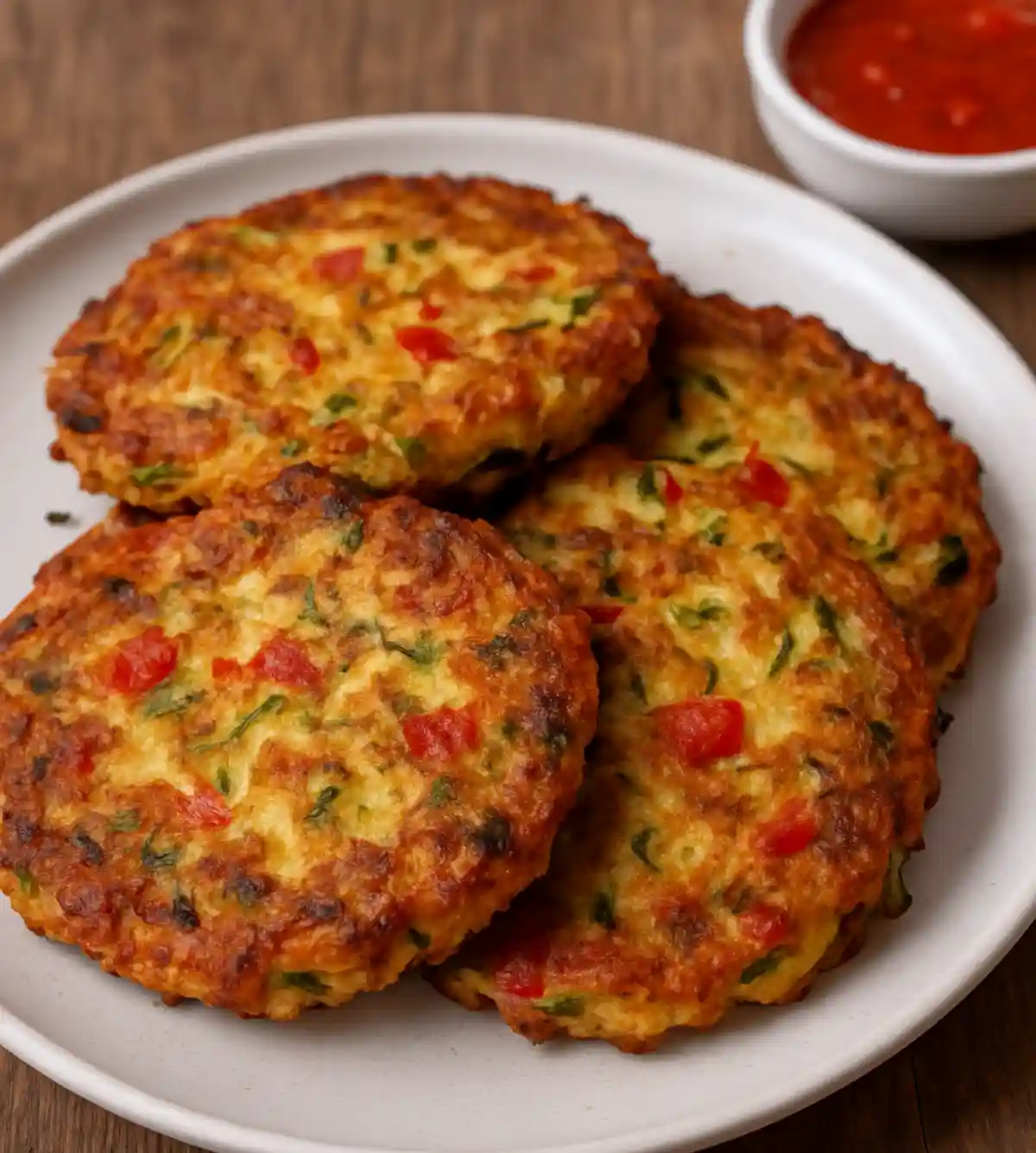 galettes de courgette et poivron