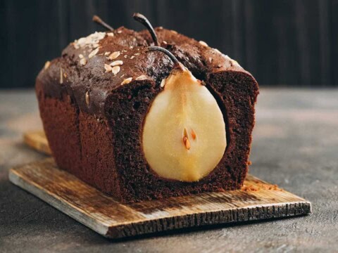 Cake moelleux aux poires et chocolat
