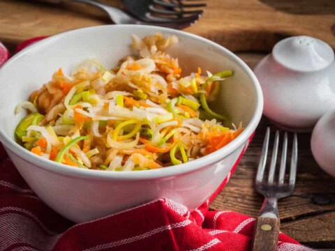 Salade de poireaux pommes et carottes