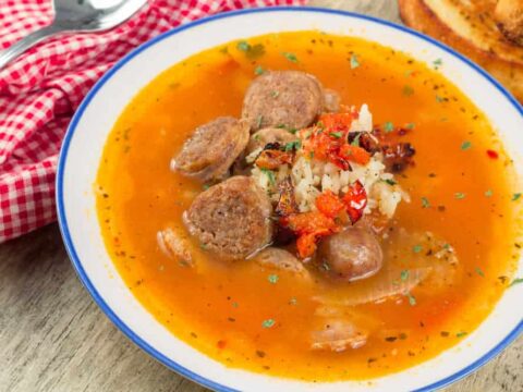 Saucisse de Toulouse et oignons au cookeo
