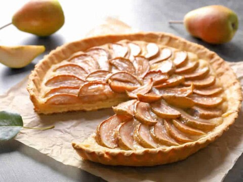 Tarte aux poires fraîches