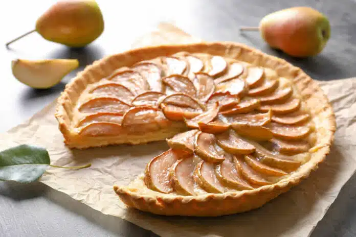 Tarte aux poires fraîches