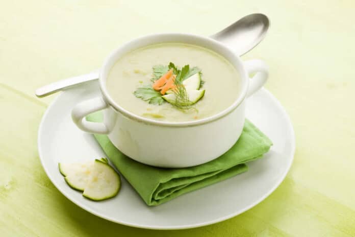 Velouté de courgette au kiri