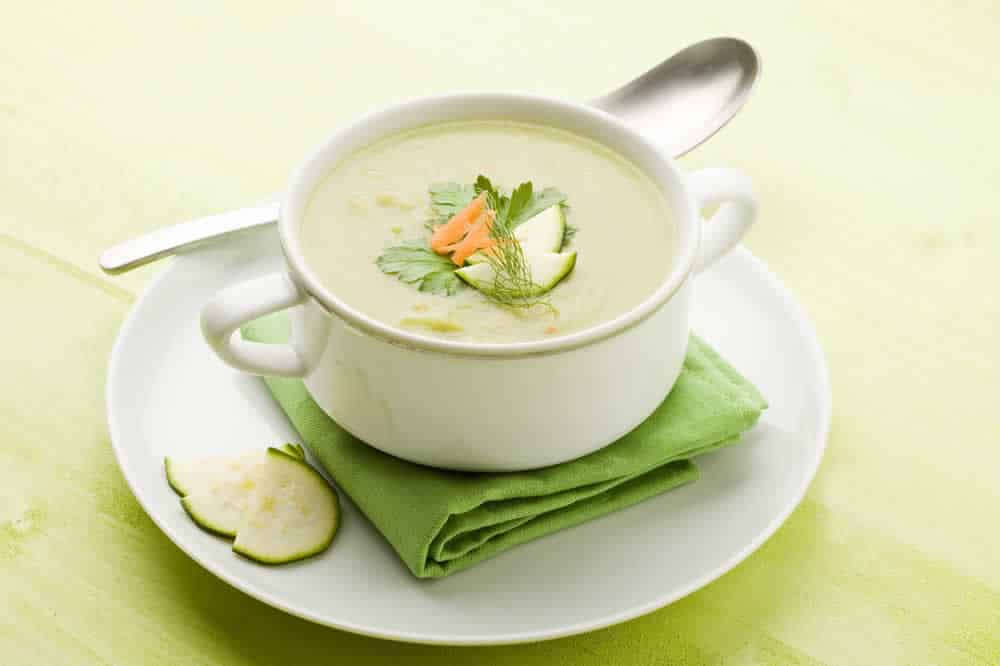Velouté de courgette au kiri