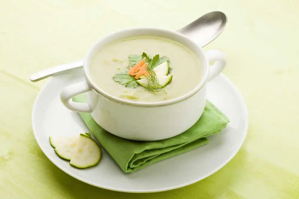 Velouté de courgette au kiri