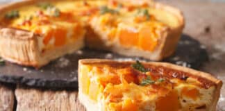 Quiche au butternut et poulet