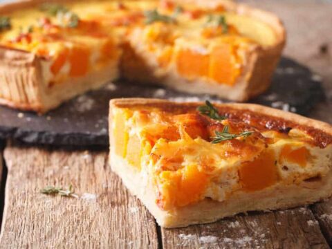 Quiche au butternut et poulet