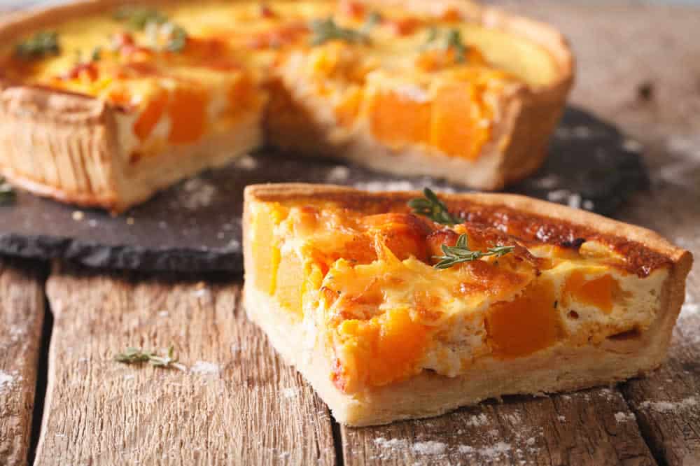 Quiche au butternut et poulet
