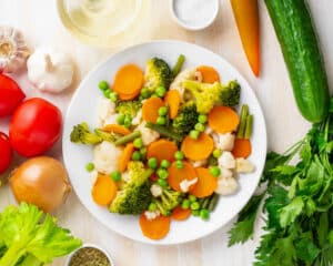 Cauliflower Salad Carrots Broccoli Green Beans at Cookio