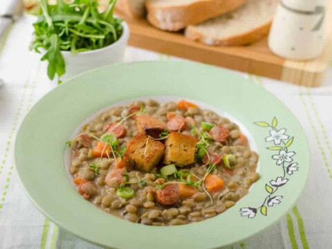 Saucisses lentilles et carottes au cookeo