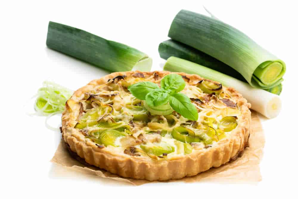 Tarte aux poireaux et fromage chèvre