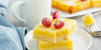 Dessert carrés au citron