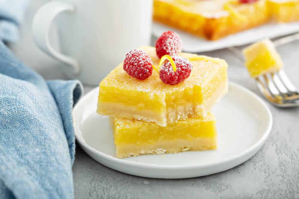 Dessert carrés au citron